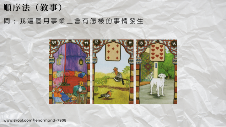 LEL 3期初階作業018｜3張牌 順序法(敘事法)練習