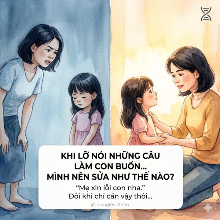 KHI LỠ NÓI NHỮNG CÂU LÀM CON BUỒN… MÌNH NÊN SỬA NHƯ THẾ NÀO?