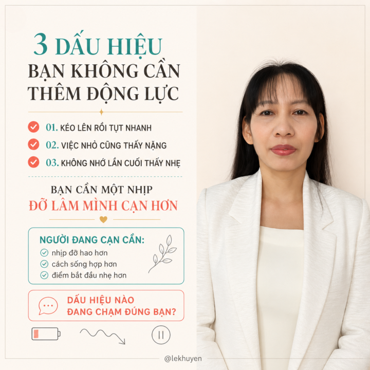 3 DẤU HIỆU MÀ BẠN KHÔNG CẦN THÊM ĐỘNG LỰC BẠN CẦN MỘT NHỊP ĐỠ LÀM CẠN HƠN