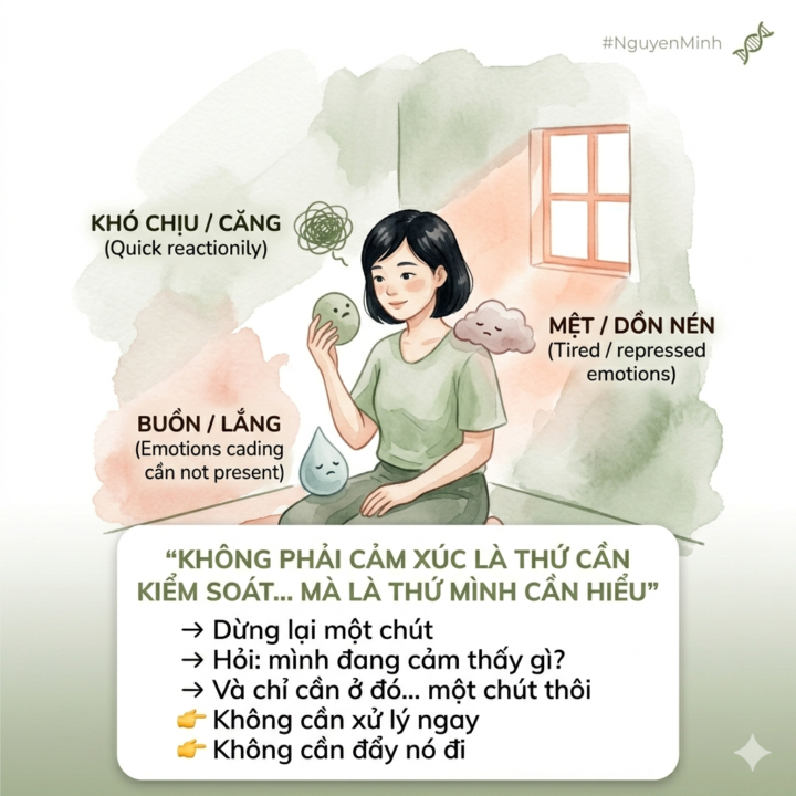 KHÔNG PHẢI CẢM XÚC LÀ THỨ CẦN KIỂM SOÁT… MÀ LÀ THỨ MÌNH CẦN HIỂU