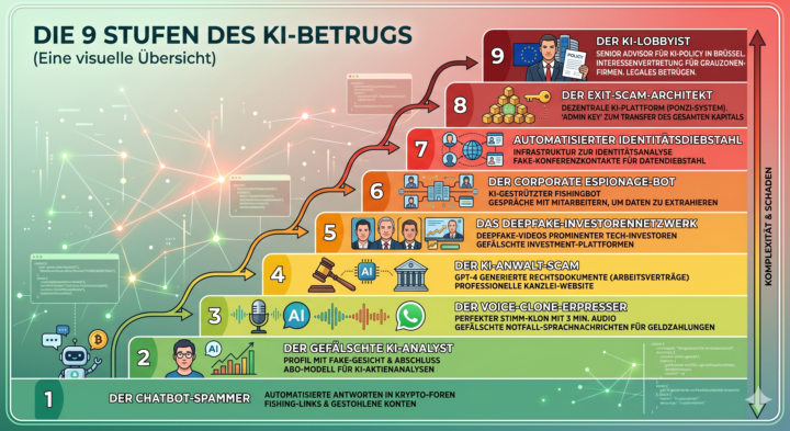 Die 9 Stufen des KI-Betrugs