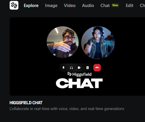 Chat in Higgsfield