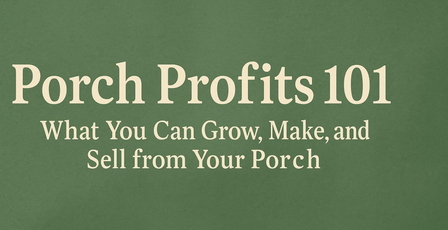 Porch Profits 101 -What You can Grow, Make & Sell