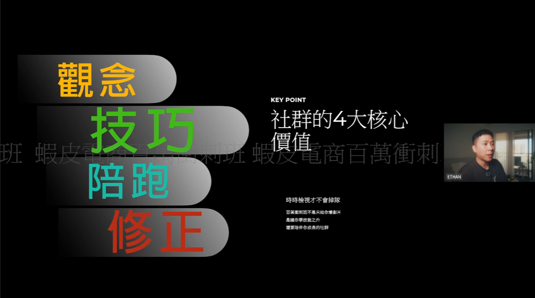 蝦皮電商百萬衝刺班