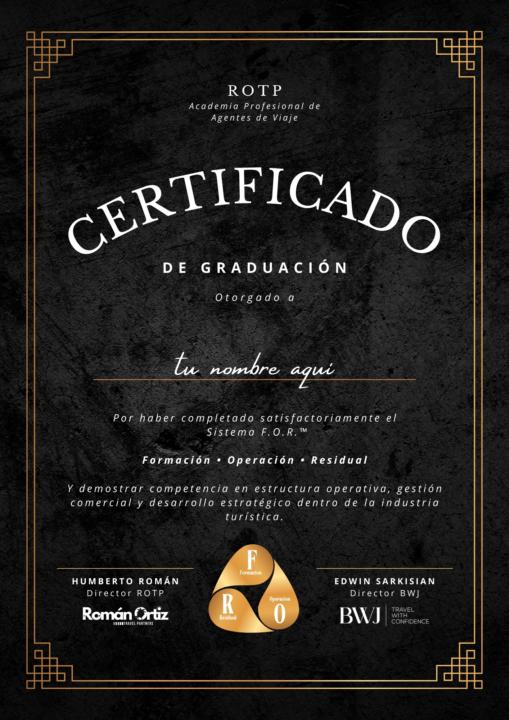 Certificación Oficial Sistema F.O.R.™