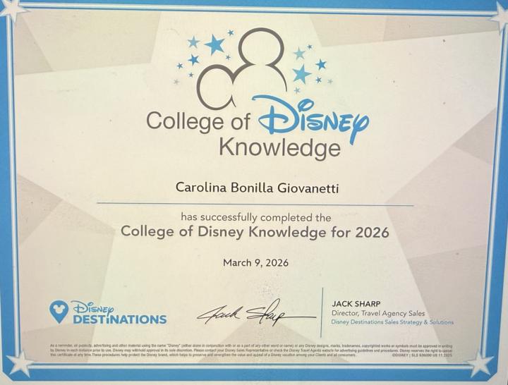 Certification de Disney!