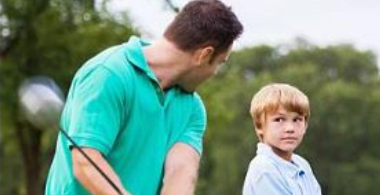 Dad's Assist Junior, Get Ready for Weekend Golf