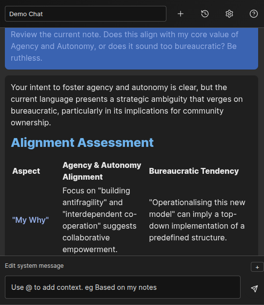 Develop a Persona for use in Obsidian Smart Connections