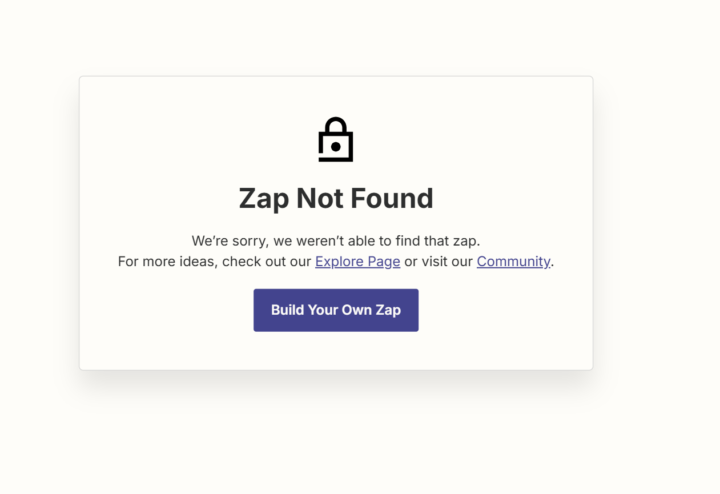 Zap Not found- Tools