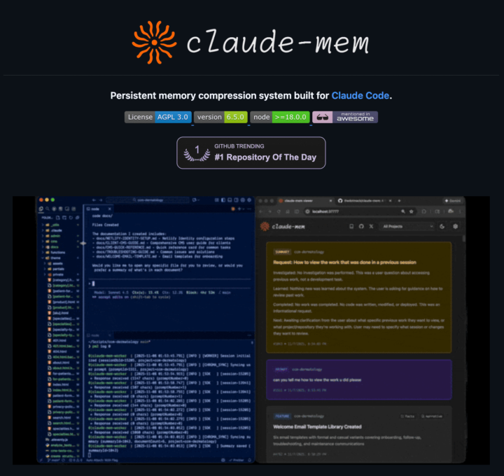 🧠 Persistent Memory Compression Tool for Claude Code
