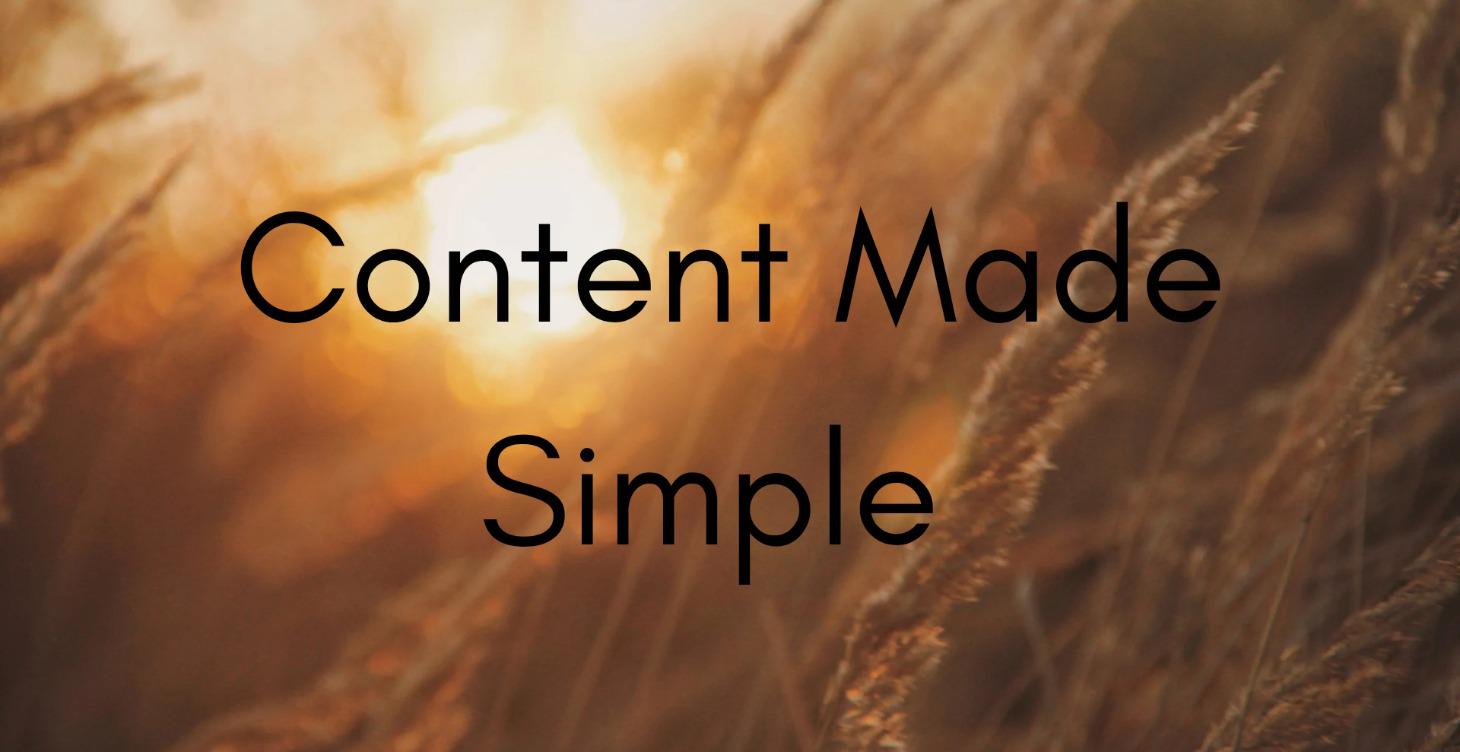 Content Made Simple