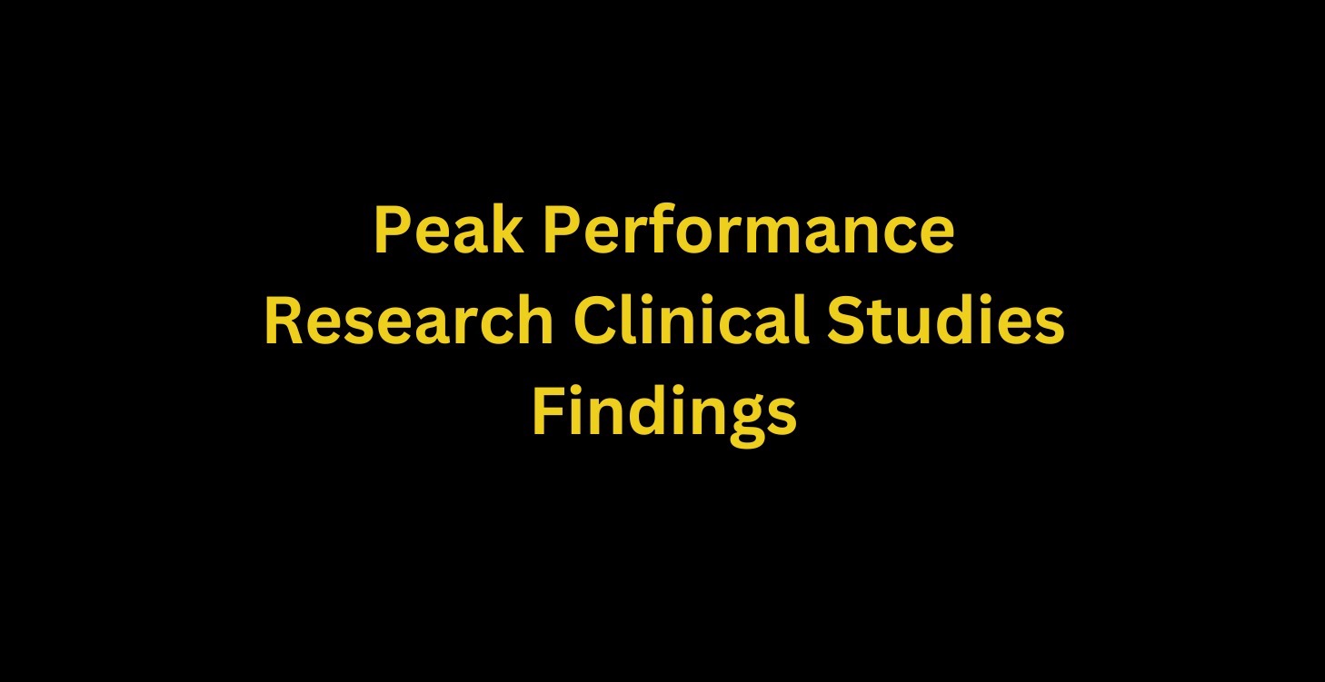 Peak Performance Clinical Research Studies