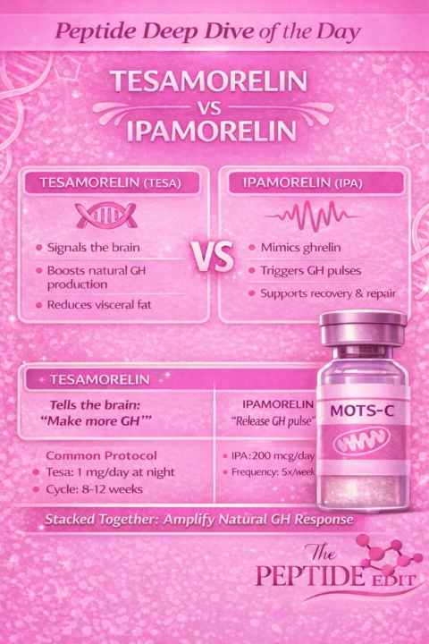 🔬 Daily Peptide Deep Dive: Tesamorelin vs Ipamorelin