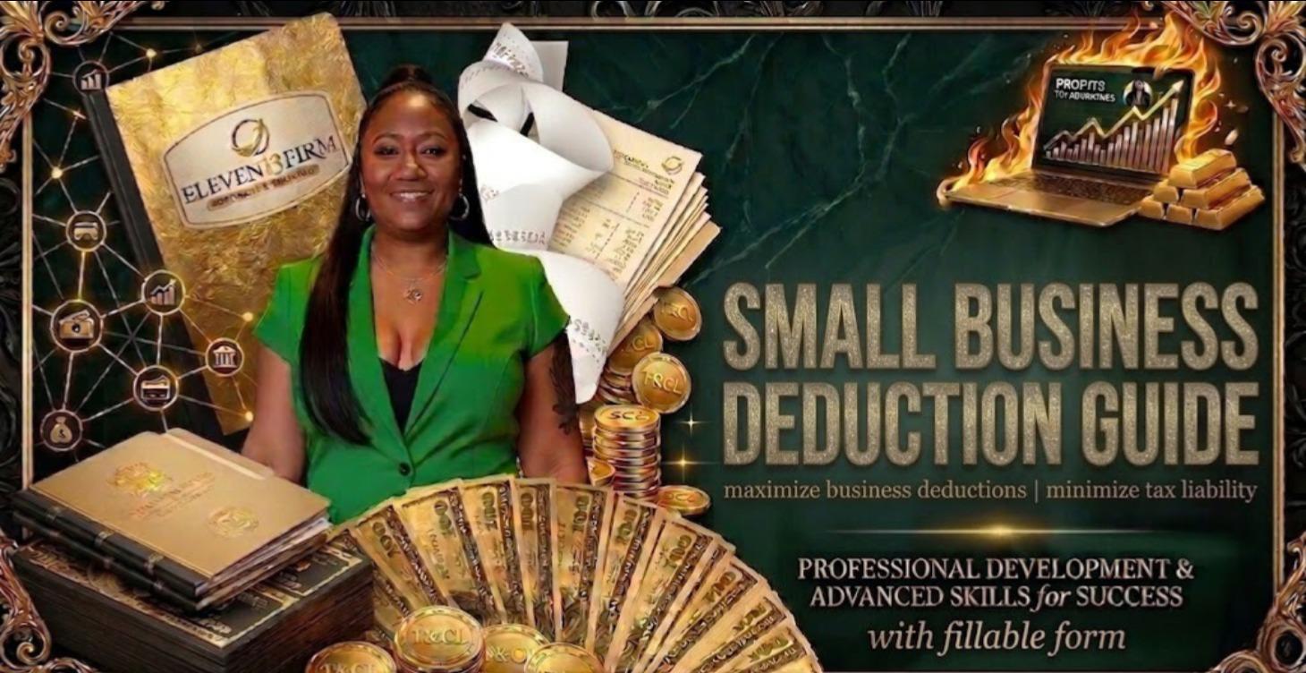 Small business deduction guide with fillable form