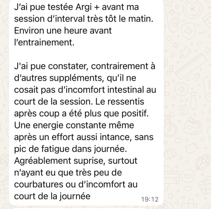 Performances sportives et Argi +