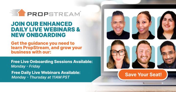 🚀 The wait is over! PropStream's Daily Webinars have resumed.