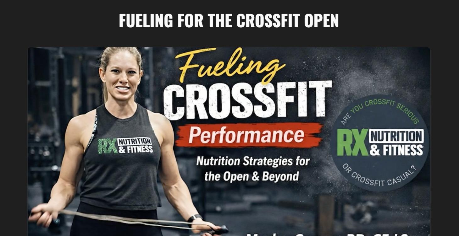 CrossFit Open Fueling Guide + Checklist
