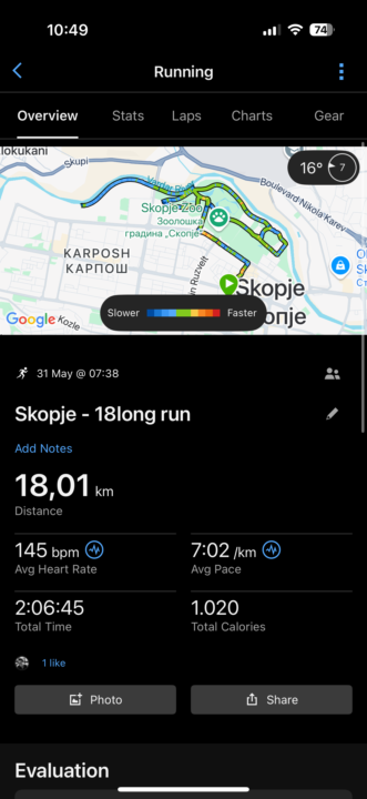 Long run today 
