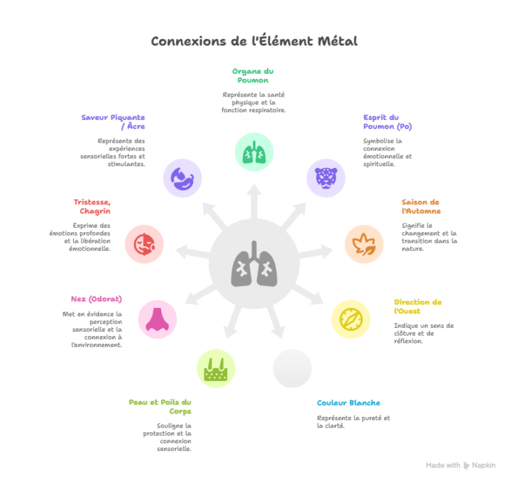 🍂 Le Poumon et l’Élément Métal — Respirer, purifier, lâcher prise