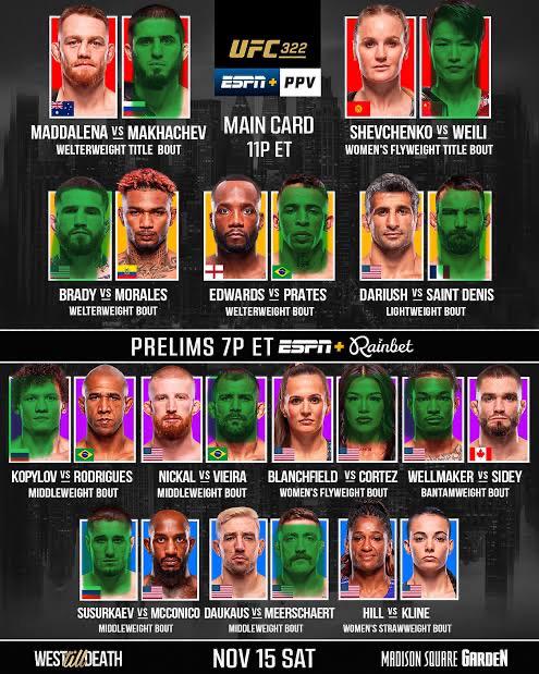 UFC 322 picks
