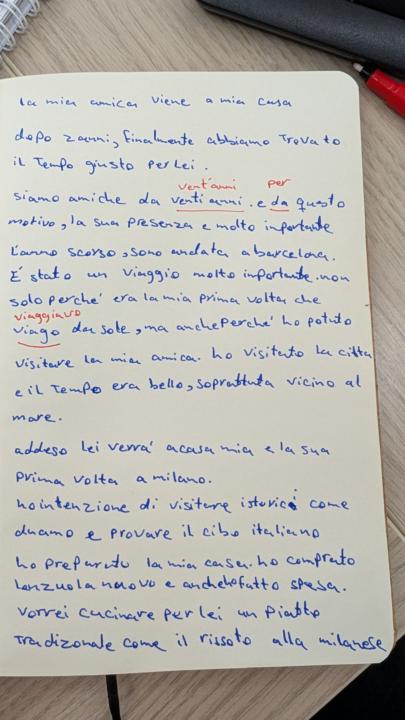 La mia amica viene a mia casa