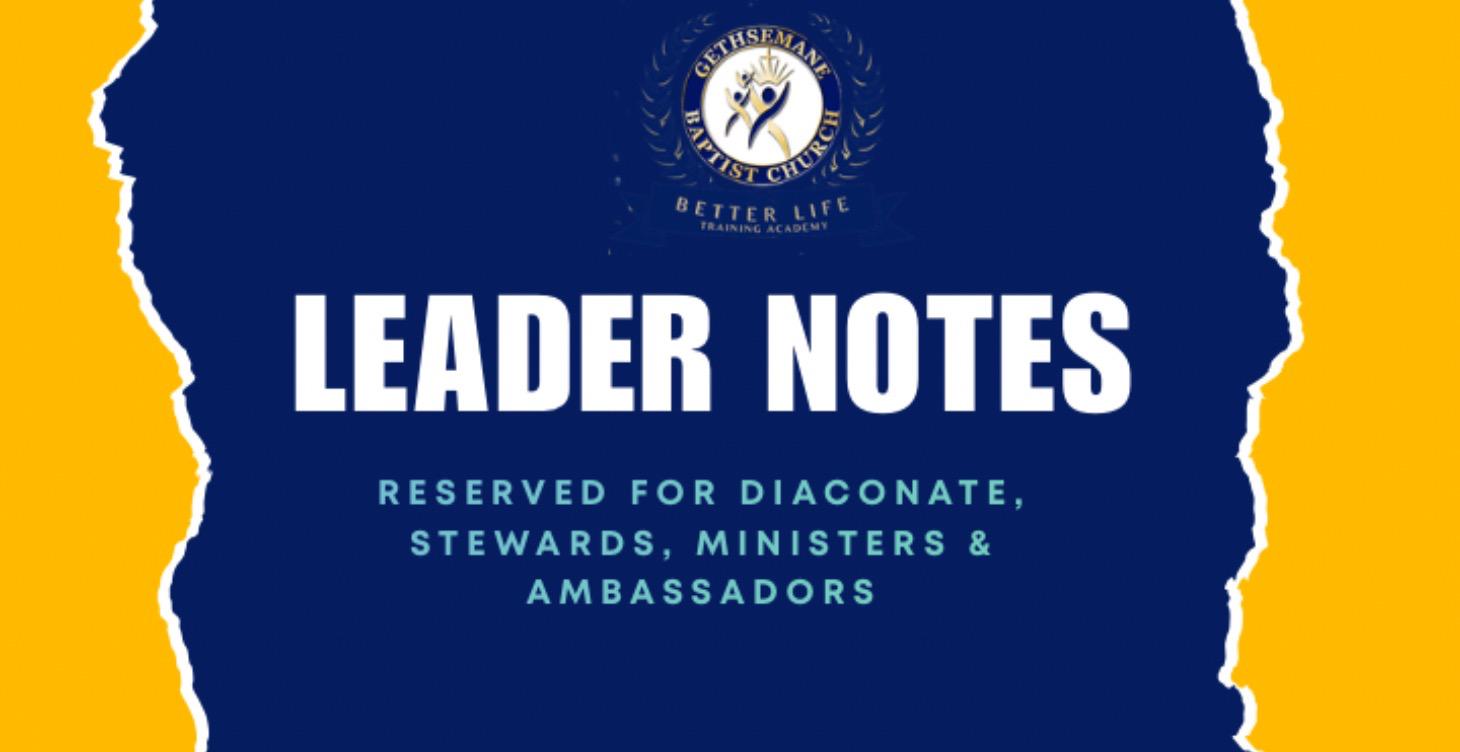 GBC Leaders Notes