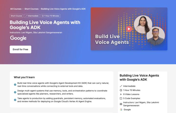 🎓 Building Live Voice Agents with ADK and Gemini