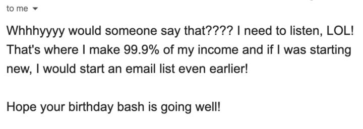 Hot take 🔥 Don't bother starting an email list...