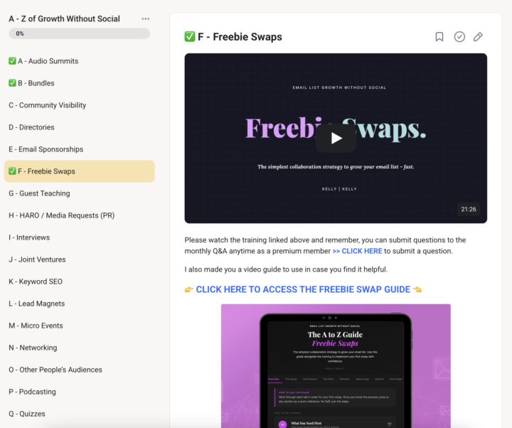 🚨 NEW PREMIUM TRAINING JUST DROPPED: FREEBIE SWAPS 🚨