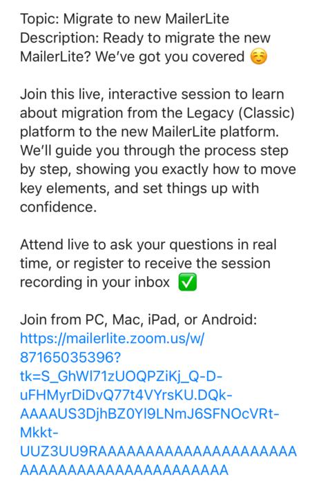 Mailerlite update