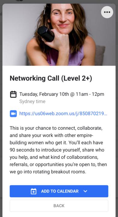 Networking event 👯‍♀️next week!
