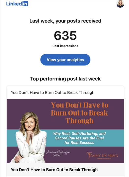Views on LinkedIn! Article about Arianna Huffington
