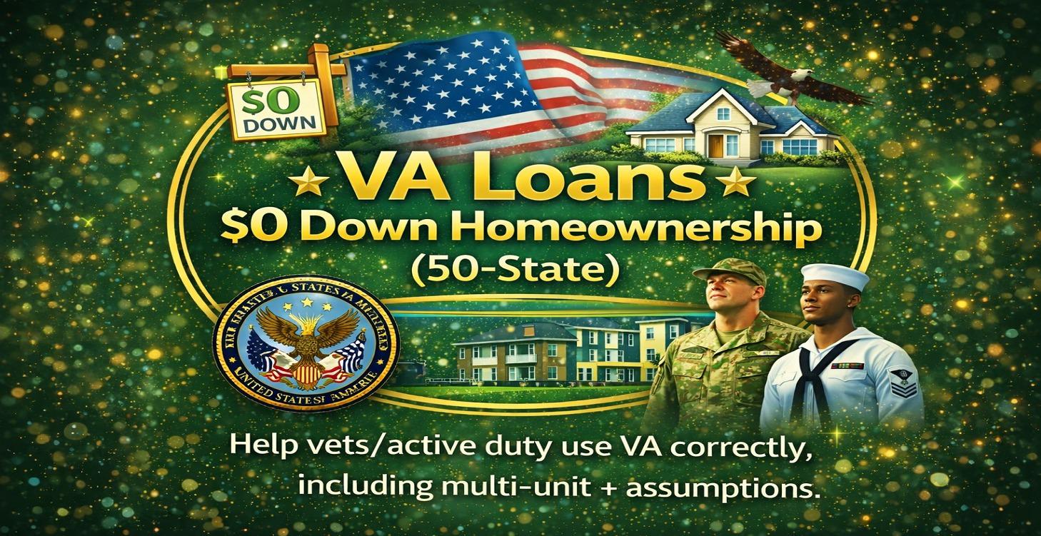 VA Loans: $0 Down Homeownership (50-State)