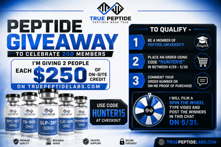 🔥PEPTIDE GIVEAWAY!!💉