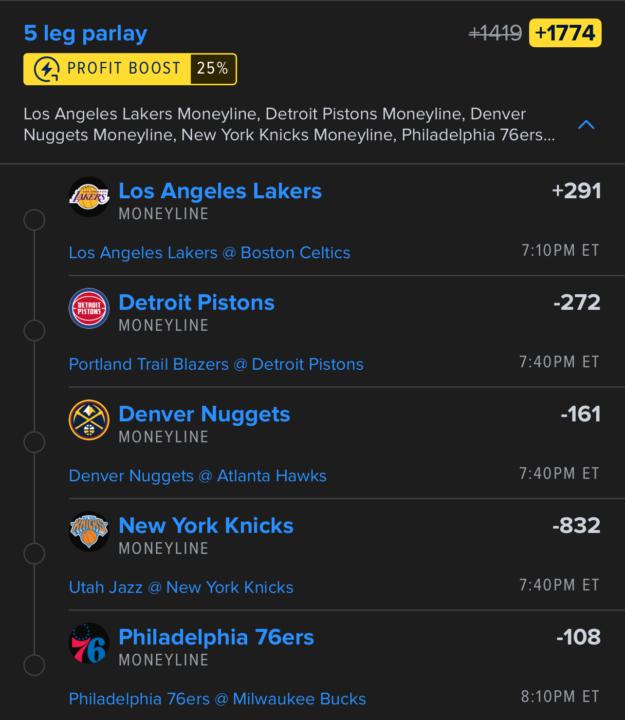 NBA Moneyline Plays 🤞🏾🤑