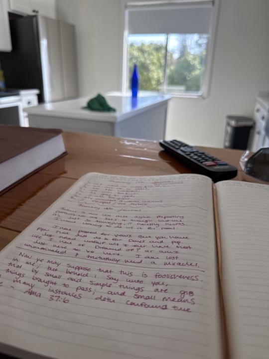 Scrips, journal & Affirmations .