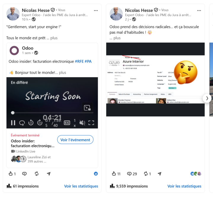 Un post a presque 10 000 impressions