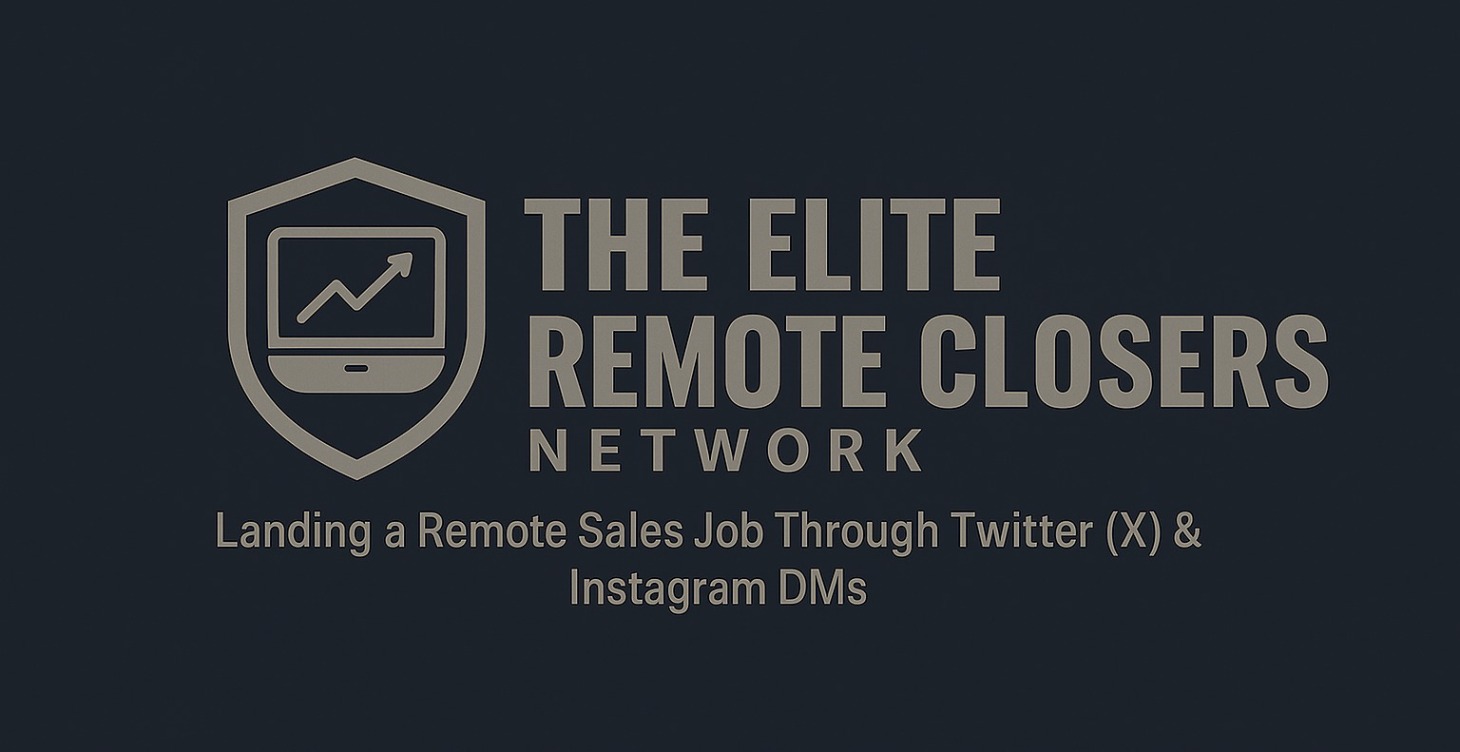 Remote Sales Jobs w/ Twitter (X) & Instagram DMs