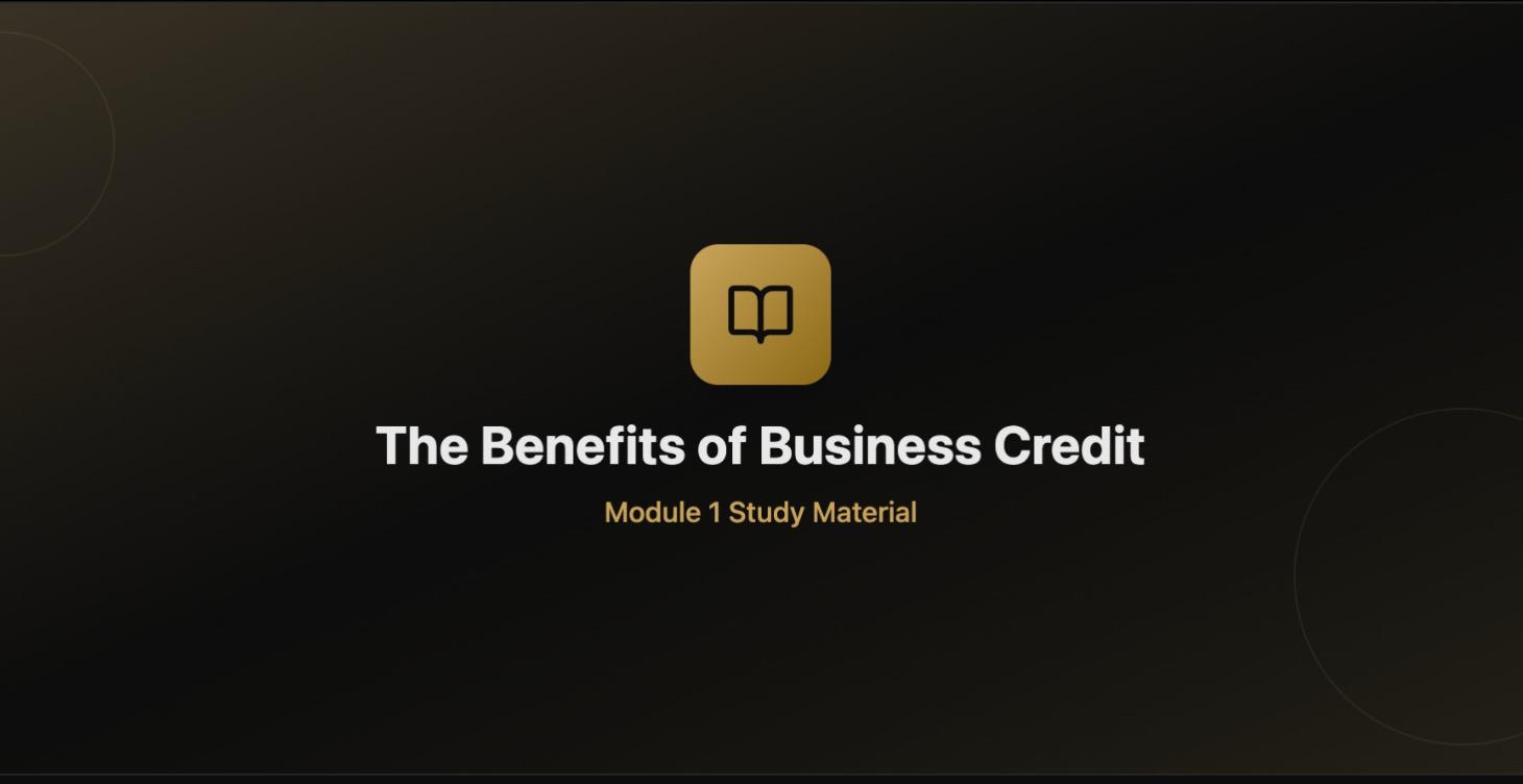 Business Credit Foundations