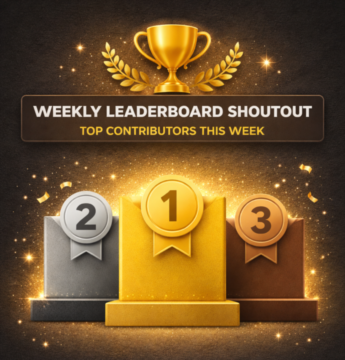 🏆 Weekly Leaderboard Shoutout