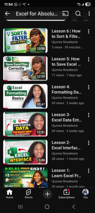FREE EXCEL LESSONS!!!!!!