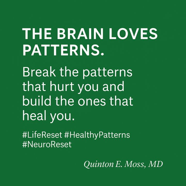 The brain loves patterns to make decisions and actions easier. 