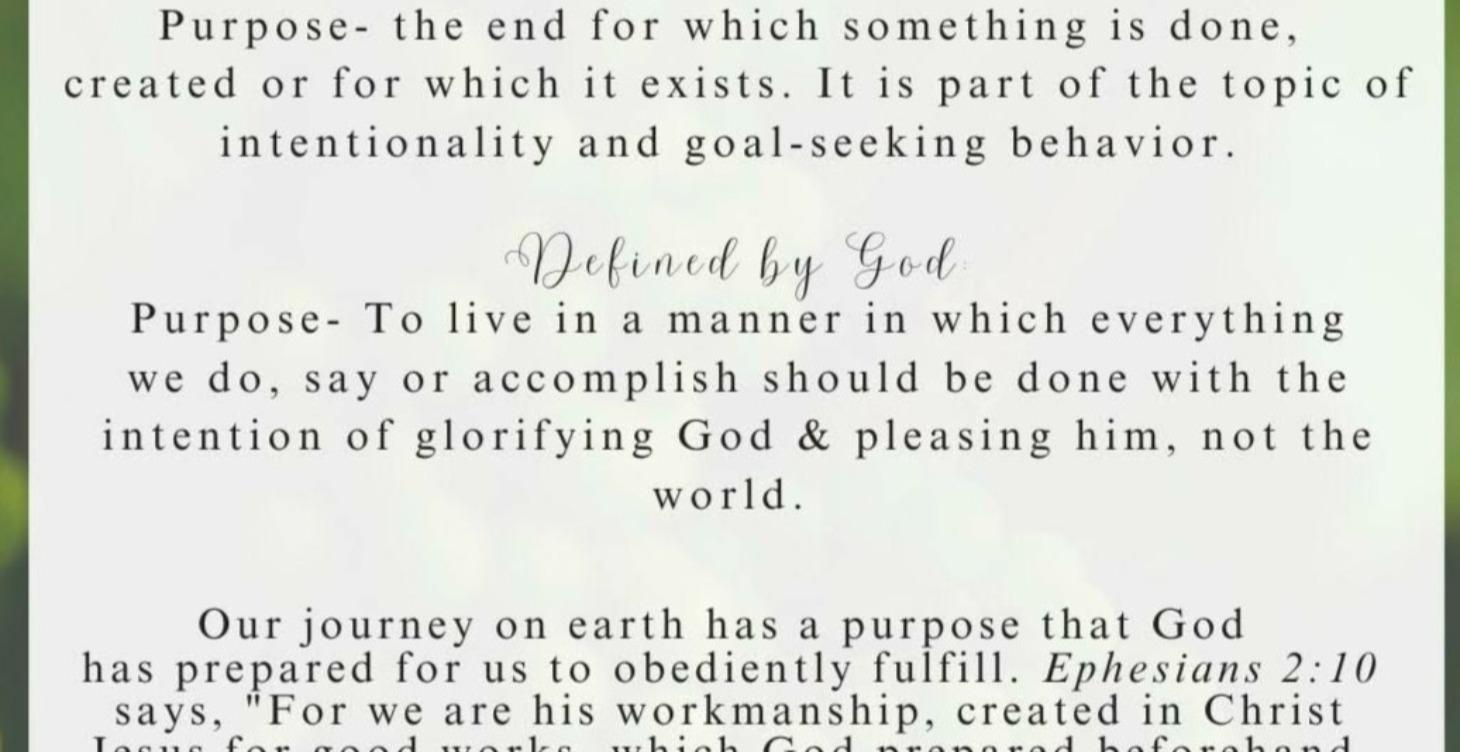 Purpose in Him- Silent challenge