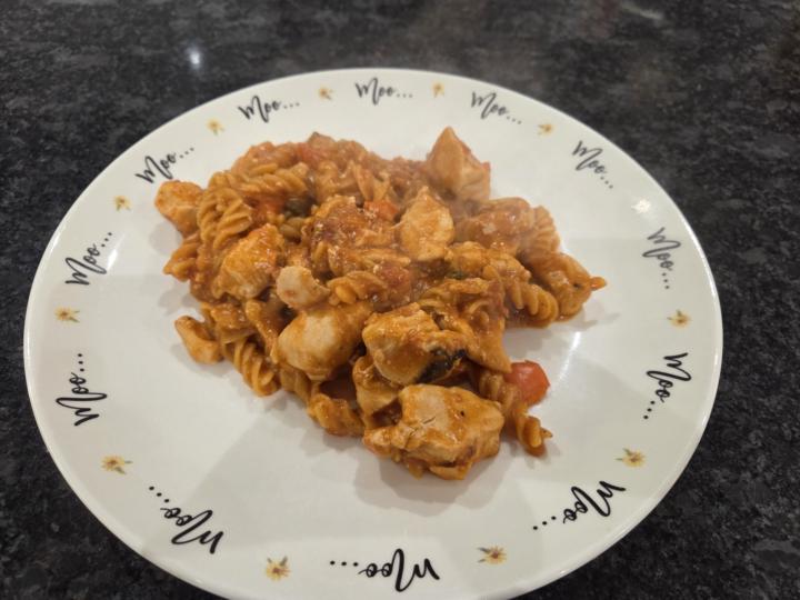 One pot chicken BBQ pasta