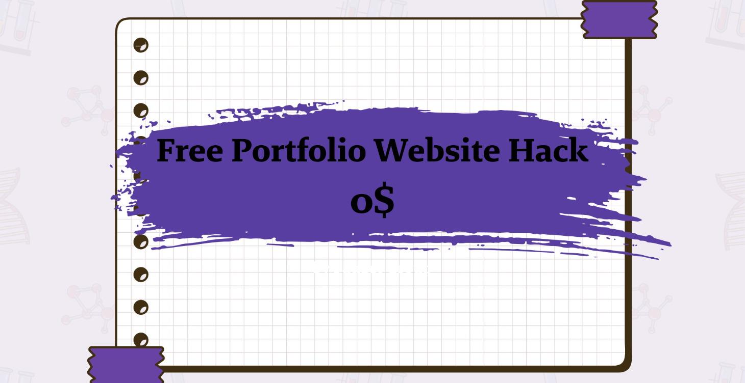 Free Portfolio Website Hack