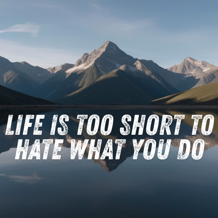 Life Is Too Short to Hate What You Do ⏳