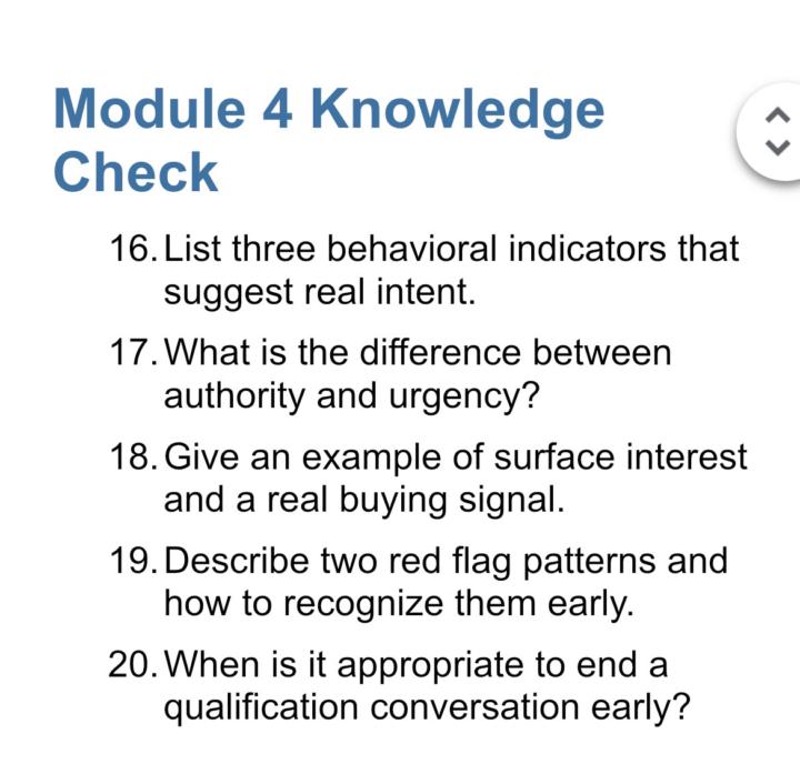 MODULE 4 KNOWLEDGE CHECK