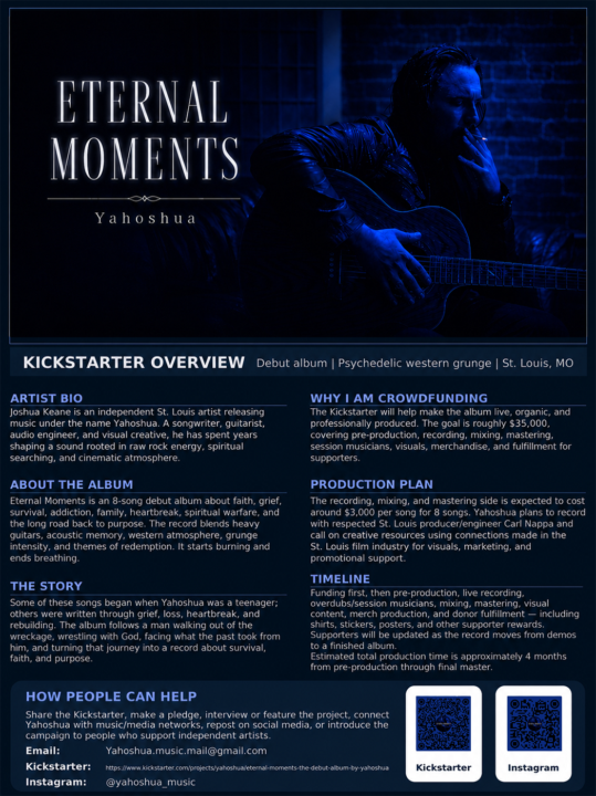 Eternal Moments — album funding/a long time coming