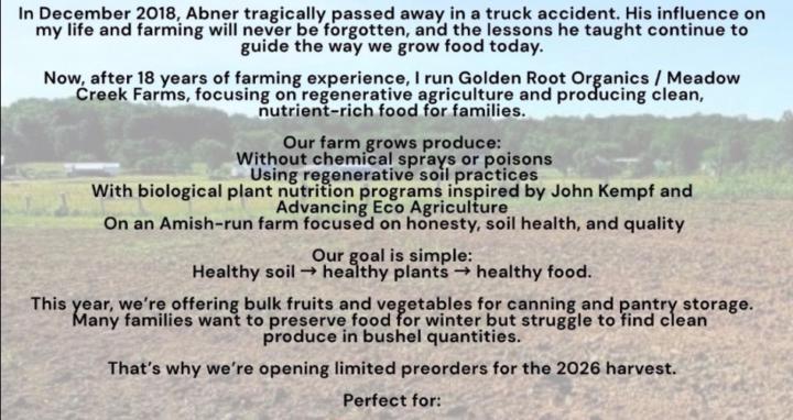 Meadow creek farms market