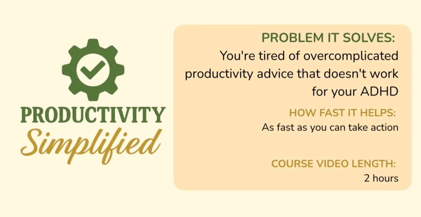 Simplified ADHD Productivity